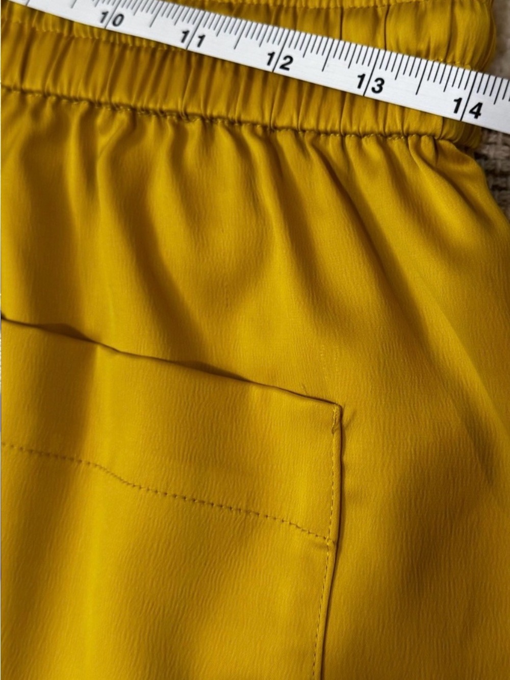 Zara Satin Wide-Leg Drawstring Pants — Mustard Gold. 🔥trending fall 2026 color🔥 - Picture 4 of 5